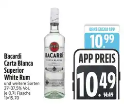 Edeka Bacardi Carta Blanca Superior White Rum Angebot