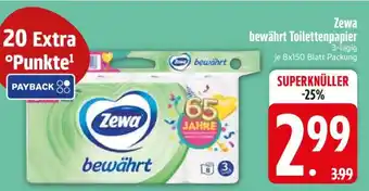Edeka Zewa bewährt Toilettenpapier Angebot