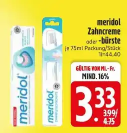 Edeka meridol Zahnpasta oder -bürste Angebot