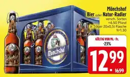 Edeka Mönchshof Bier oder Natur-Radler Angebot