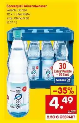 Netto Marken-Discount Spreequell Mineralwasser Angebot