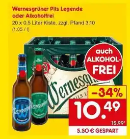 Netto Marken-Discount Wernesgrüner Pils Legende oder Alkoholfrei Angebot