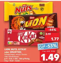 Kaufland LION, NUTS, KITKAT oder SMARTIES Angebot