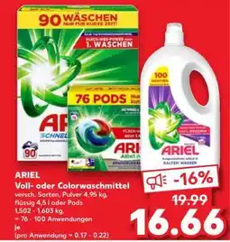 Kaufland ARIEL Voll- oder Colorwaschmittel Angebot