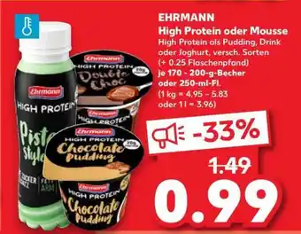 Kaufland EHRMANN High Protein oder Mousse Angebot