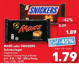 Kaufland MARS oder SNICKERS Schokoriegel Angebot