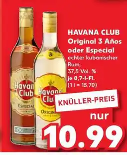 Kaufland HAVANA CLUB Original 3 Años oder Especial Angebot