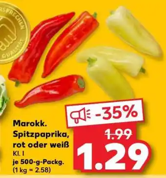 Kaufland Marokk. Spitzpaprika, rot oder weiß Angebot