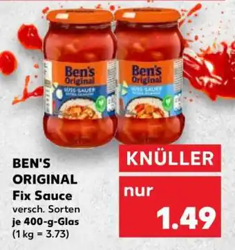 Kaufland BEN'S ORIGINAL Fix Sauce Angebot