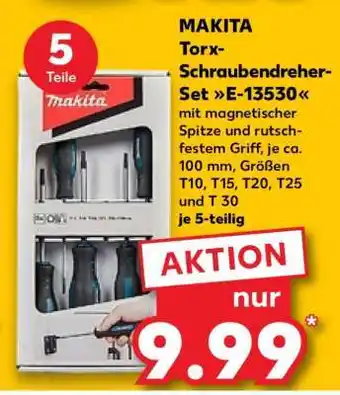 Kaufland MAKITA Torx-Schraubendreher-Set E-13530 Angebot