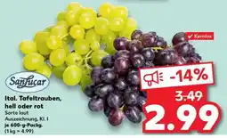 Kaufland Ital. Tafeltrauben, hell oder rot Angebot