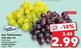 Kaufland Ital. Tafeltrauben, hell oder rot Angebot