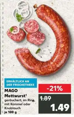 Kaufland MAGO Mettwurst Angebot
