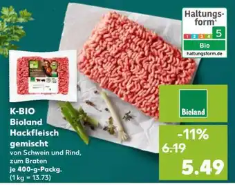 Kaufland K-BIO Bioland Hackfleisch gemischt Angebot