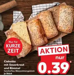 Kaufland Ciabatta mit Sauerkraut und Kümmel Angebot