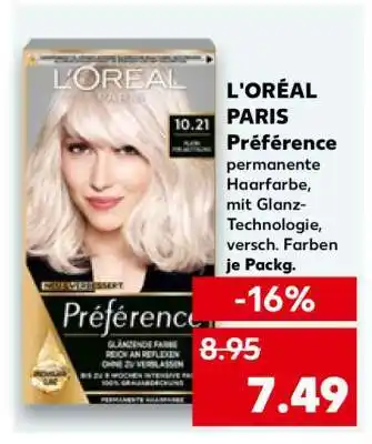 Kaufland L'ORÉAL PARIS Préférence Angebot