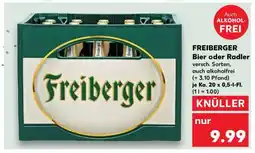 Kaufland FREIBERGER Bier oder Radler Angebot