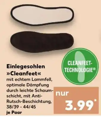 Kaufland Einlegesohlen Cleanfeet Angebot