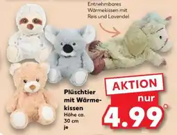 Kaufland Plüschtier mit Wärmekissen Angebot