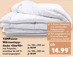 Kaufland TEMPzona-Wärmesteppdecke Starfill Angebot