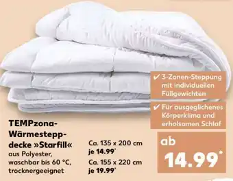 Kaufland TEMPzona-Wärmesteppdecke Starfill Angebot