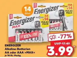 Kaufland ENERGIZER Alkaline-Batterien AA oder AAA Max Angebot