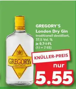 Kaufland GREGORY'S London Dry Gin Angebot