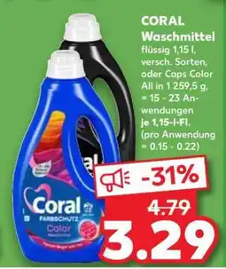 Kaufland Coral Waschmittel Angebot