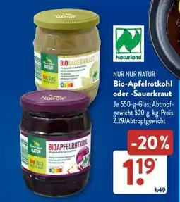 Aldi Süd Bio-Apfelrotkohl oder -Sauerkraut Angebot