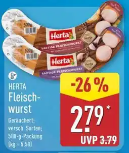 Aldi Nord HERTA Fleischwurst Angebot