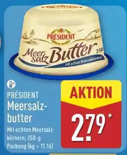 Aldi Nord PRÉSIDENT Meersalz-Butter Angebot