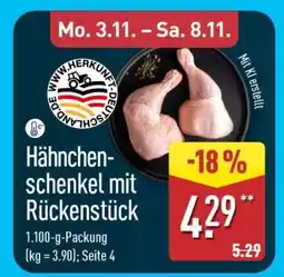Aldi Nord Hähnchenschenkel mit Rückenstück Angebot