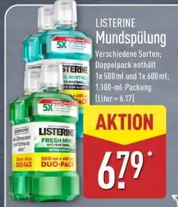 Aldi Nord LISTERINE Mundspülung Angebot