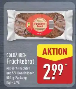 Aldi Nord GOLDÄHREN Früchtebrot Angebot
