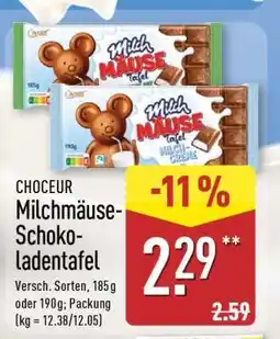 Aldi Nord CHOCEUR Milchmäuse-Schokoladentafel Angebot