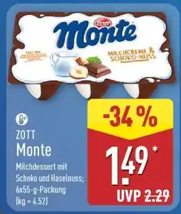 Aldi Nord Zott Monte Angebot