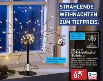 Aldi Nord HOME CREATION LED-Eiskristallleuchte/-Lichterkette Angebot