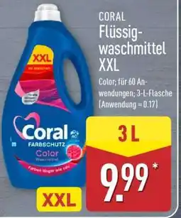 Aldi Nord CORAL Flüssigwaschmittel XXL Angebot