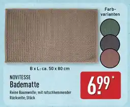 Aldi Nord NOVITESSE Badematte Angebot