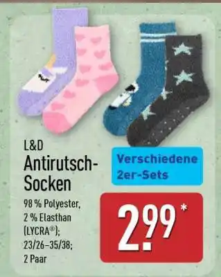 Aldi Nord L&D Antirutsch-Socken Angebot