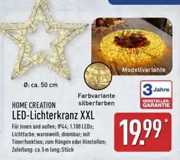 Aldi Nord HOME CREATION LED-Lichterkranz XXL Angebot