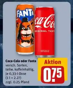REWE Coca-Cola oder Fanta Angebot