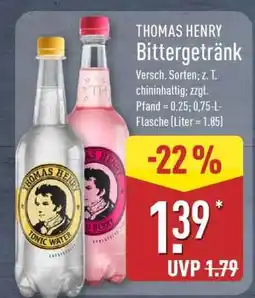 Aldi Nord THOMAS HENRY Bittergetränk Angebot