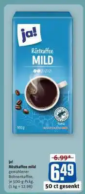 REWE ja! Röstkaffee mild Angebot