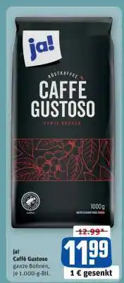 REWE ja! Caffè Gustoso ganze Bohnen Angebot