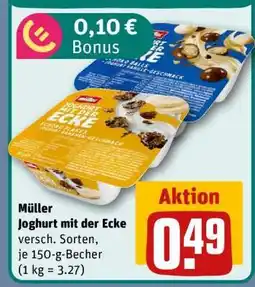 REWE MÜLLER Joghurt mit der Ecke Angebot