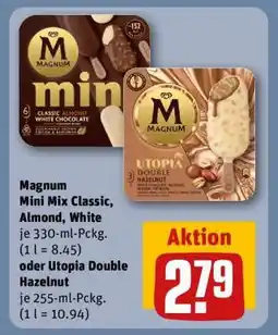 REWE Magnum Mini Mix Classic, Almond, White oder Utopia Double Hazelnut Angebot