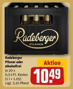 REWE RADEBERGER Pilsner oder Alkoholfrei Angebot