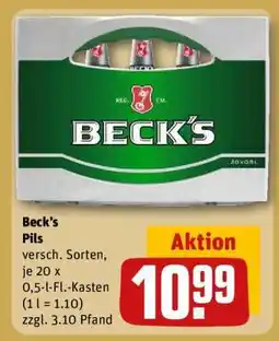 REWE Beck's Pils Angebot