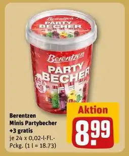 REWE Berentzen Minis Partybecher +3 gratis Angebot